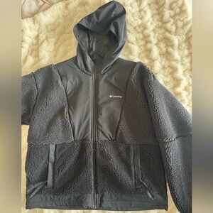 Columbia Black Fleece Jacket with Hood
